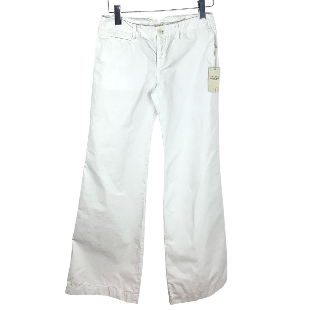 NILI LOTAN WIDE LEG LOW WAIST WHITE PANTS NWT 4 - Picture 3 of 12